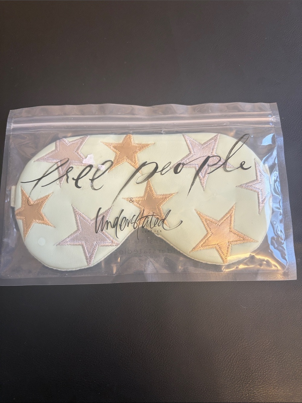 Free People Star Embroidered Sleep Eye Mask New